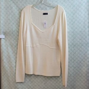 GAP Soft Knit Pullover Sweater/Top Cream Size XXL NWT
